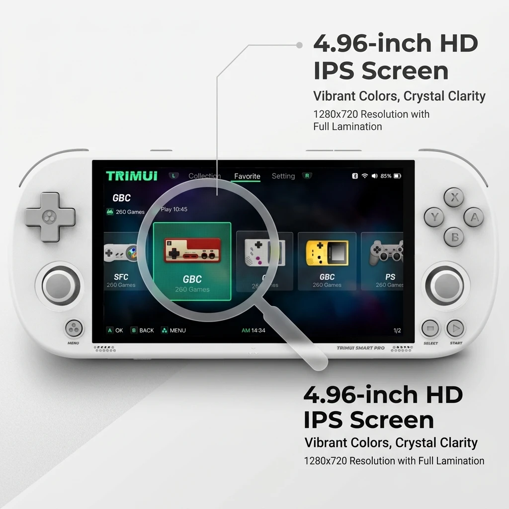 Trimui Smart Pro Handheld Gaming Console Lightweight Compact Body Clear Vision Display Powerful System Mass Classic Retro Games
Trimui Smart Pro Handheld Gaming Console Lightweight Compact Body Clear Vision Display Powerful System Mass Classic Retro Games