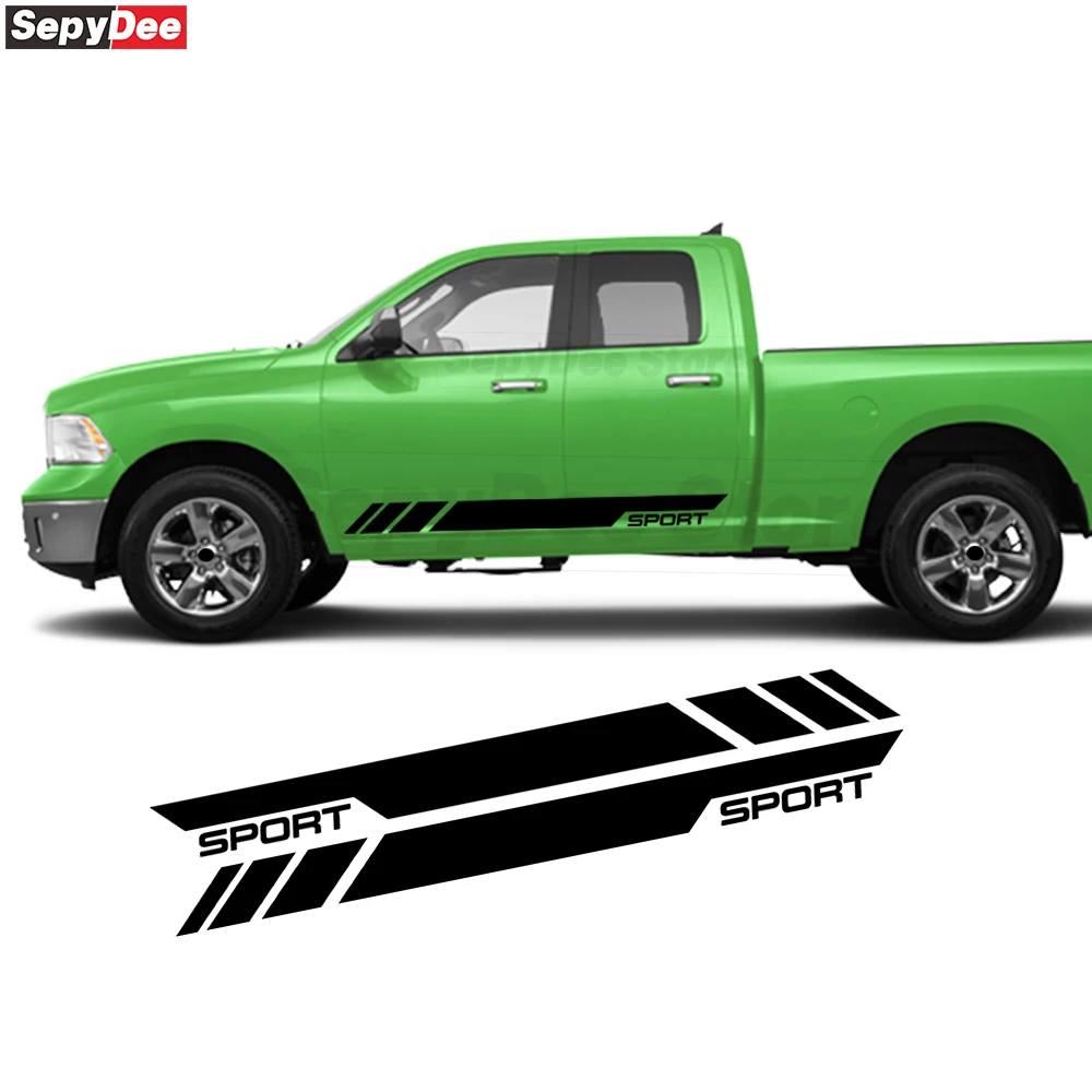2Pcs Racing Sport Car Door Side Stripes Stickers for Dodge Ram Rocker Panel Body Decor Vinyl Film Decal Car Accessories
2Pcs Racing Sport Car Door Side Stripes Stickers for Dodge Ram Rocker Panel Body Decor Vinyl Film Decal Car Accessories