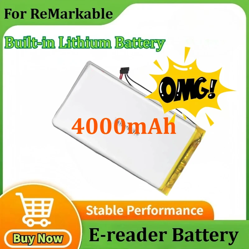 4000 мАч для электронного считывателя ReMarkable, новый литий-полимерный аккумулятор, сменный аккумулятор, код трека
4000 мАч для электронного считывателя ReMarkable, новый литий-полимерный аккумулятор, сменный аккумулятор, код трека