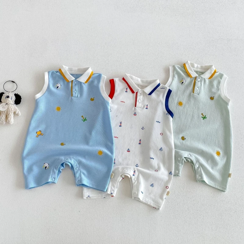 2026 New Summer Baby Fashion Cartoon Printed Cotton Soft Sticky Collar Sleeveless Climbing Clothes
2026 New Summer Baby Fashion Cartoon Printed Cotton Soft Sticky Collar Sleeveless Climbing Clothes