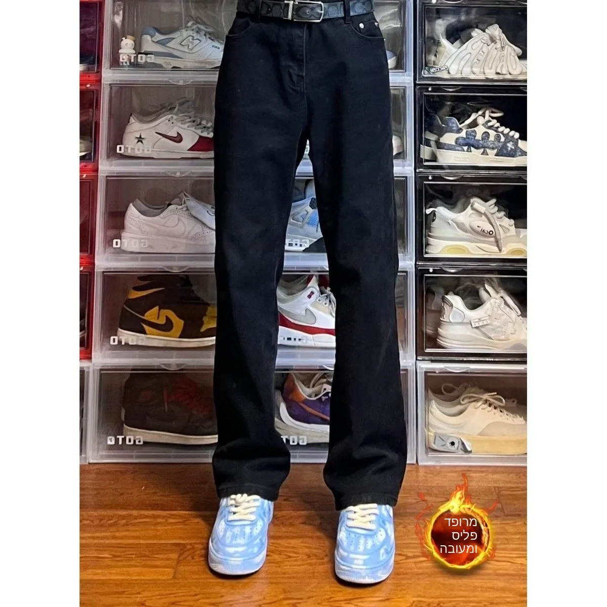 Early Autumn High Street Elastic Black Micro Flared Slim Fit Jeans Straight Leg Pants Men's Control Fleece Lined Version
Early Autumn High Street Elastic Black Micro Flared Slim Fit Jeans Straight Leg Pants Men's Control Fleece Lined Version