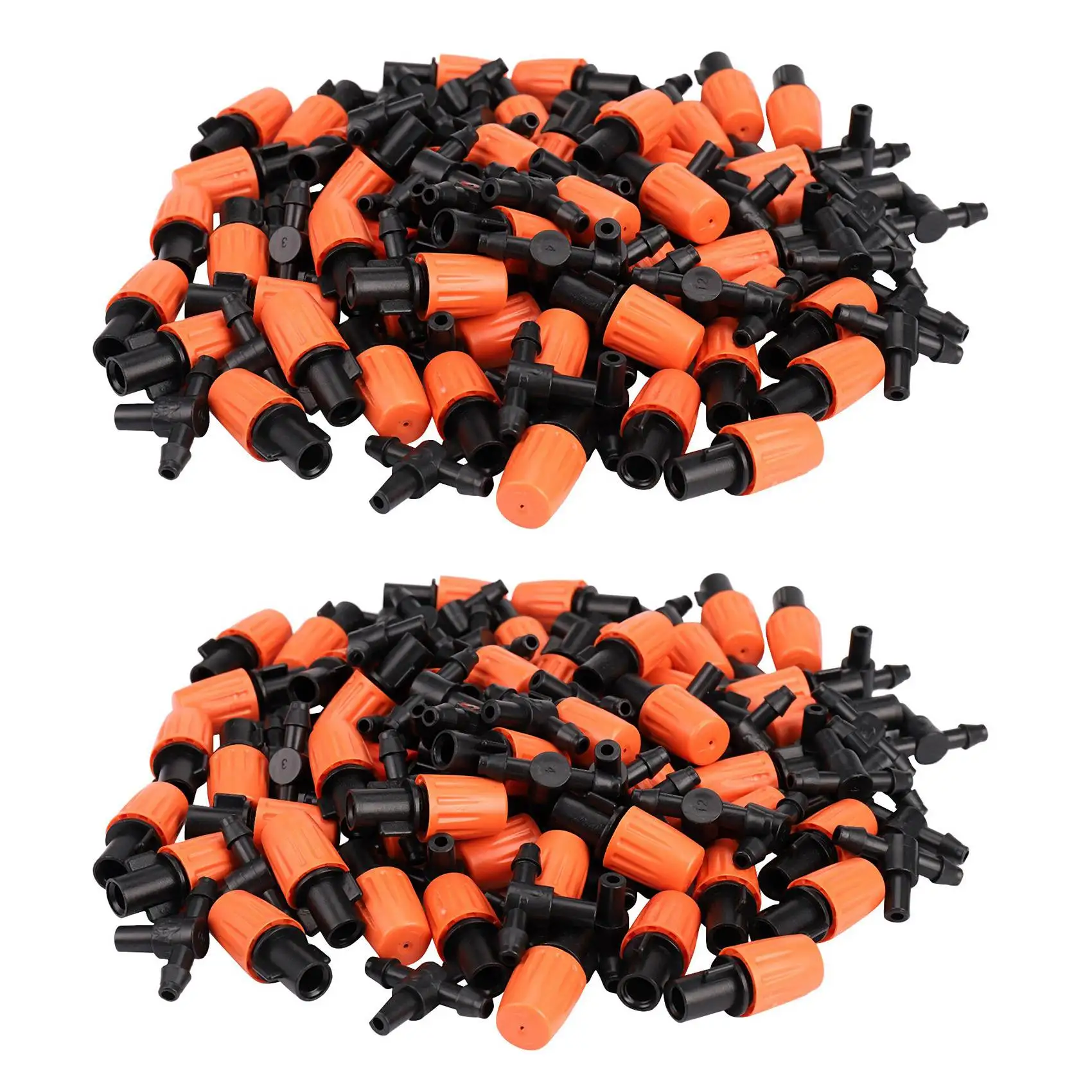 ABFS 100Pcs Adjustable Garden Irrigation System Watering Sprayer Misting Nozzles Sprinkler Heads With Barbed Tee Connectors
ABFS 100Pcs Adjustable Garden Irrigation System Watering Sprayer Misting Nozzles Sprinkler Heads With Barbed Tee Connectors