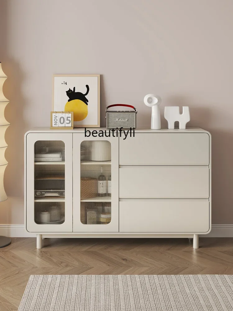 07Cream Style Ultra-Thin Sideboard Cabinet Wall Integrated Modern Minimalist Tea Cabinet Living Room Storage Storage Side Cabine
07Cream Style Ultra-Thin Sideboard Cabinet Wall Integrated Modern Minimalist Tea Cabinet Living Room Storage Storage Side Cabine
