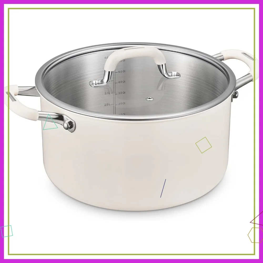 12 Quart Nonstick Stock Pot with Lid, 3-Ply Stainless Steel, Induction Compatible, PTFE/PFOA-Free
12 Quart Nonstick Stock Pot with Lid, 3-Ply Stainless Steel, Induction Compatible, PTFE/PFOA-Free