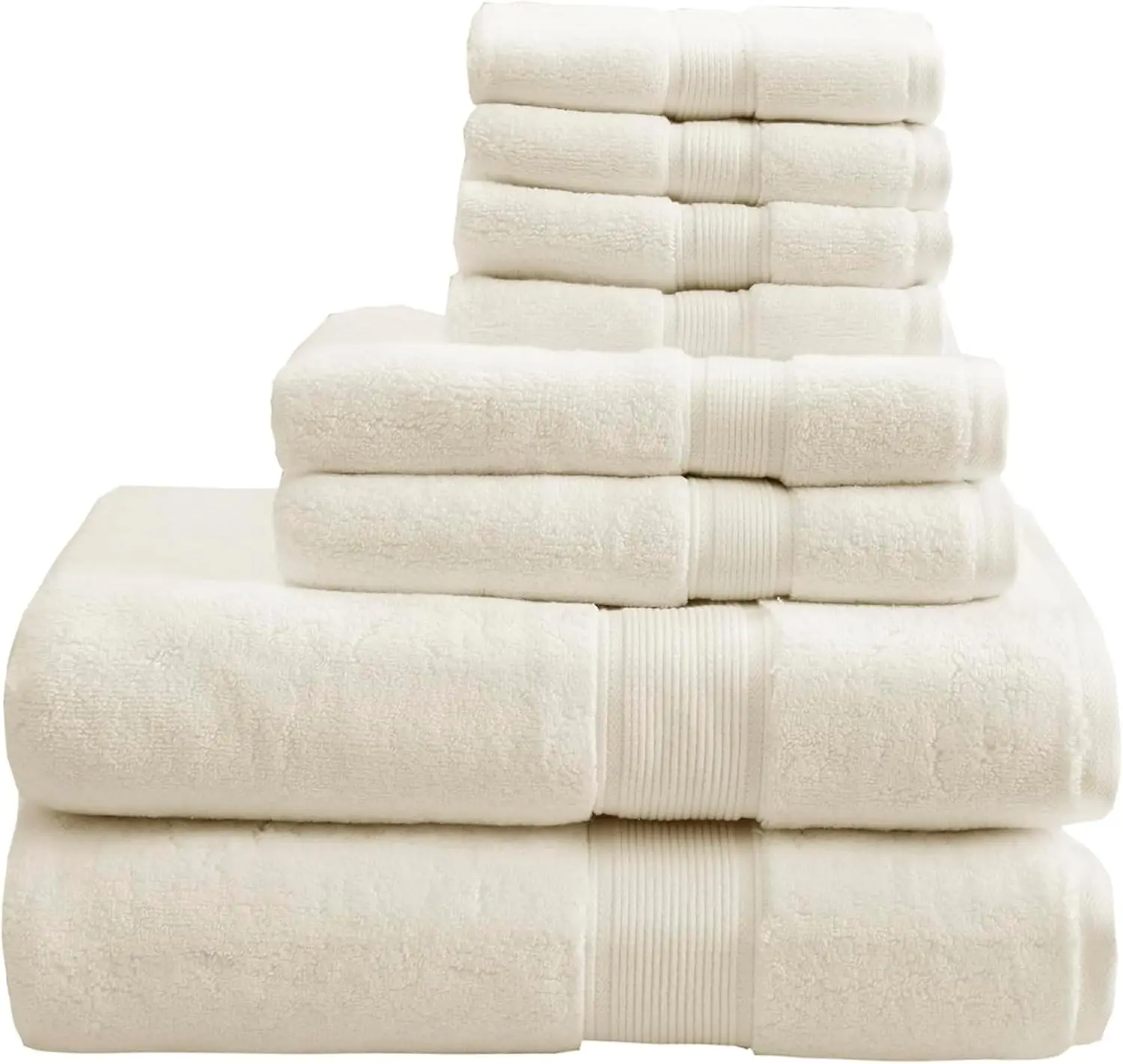 800GSM 100% Cotton Luxury Oversized Bath Towel Set, 8-Piece Includes 2 Bath, 2 Hand & 4 Wash Towels in Cream
800GSM 100% Cotton Luxury Oversized Bath Towel Set, 8-Piece Includes 2 Bath, 2 Hand & 4 Wash Towels in Cream