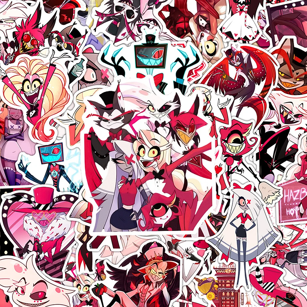 10/30/56pcs Hazbin Hotel Cartoon Stickers Cool Anime Decals for Phone Case Skateboard Notebook Waterproof Graffiti Sticker Pack
10/30/56pcs Hazbin Hotel Cartoon Stickers Cool Anime Decals for Phone Case Skateboard Notebook Waterproof Graffiti Sticker Pack