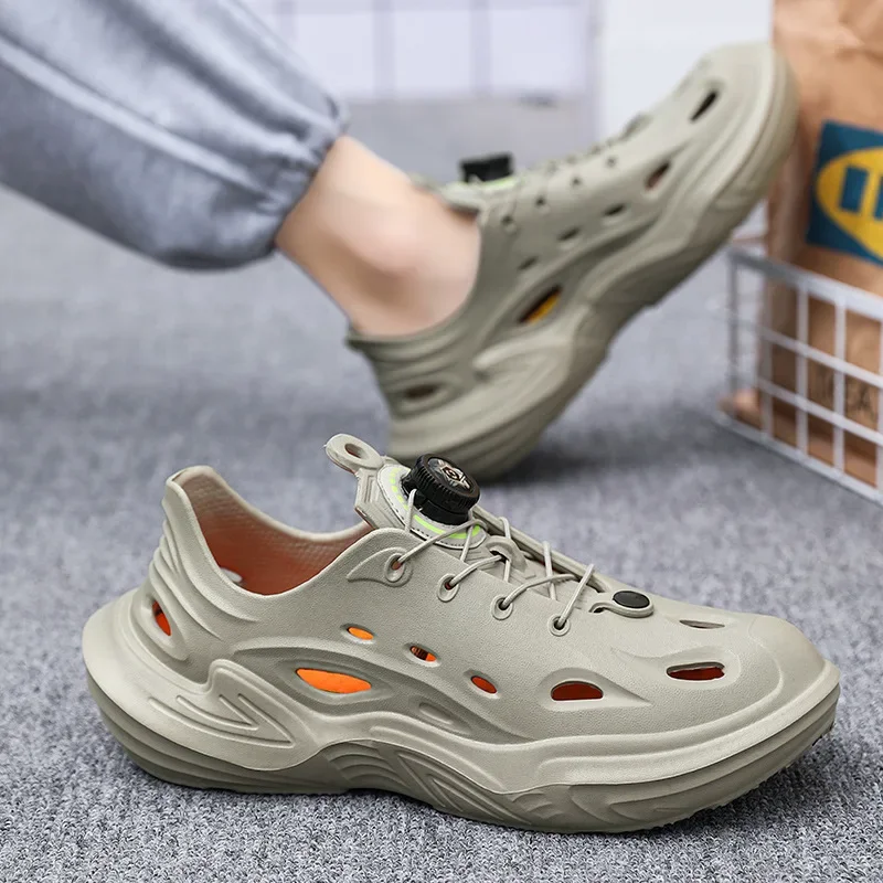 Горячая распродажа сезона: Мужские летние уличные сандалии с толстой подошвой, перфорированные, для пляжа и путешествий, нескользящие, из ЭВА-материала
Горячая распродажа сезона: Мужские летние уличные сандалии с толстой подошвой, перфорированные, для пляжа и путешествий, нескользящие, из ЭВА-материала