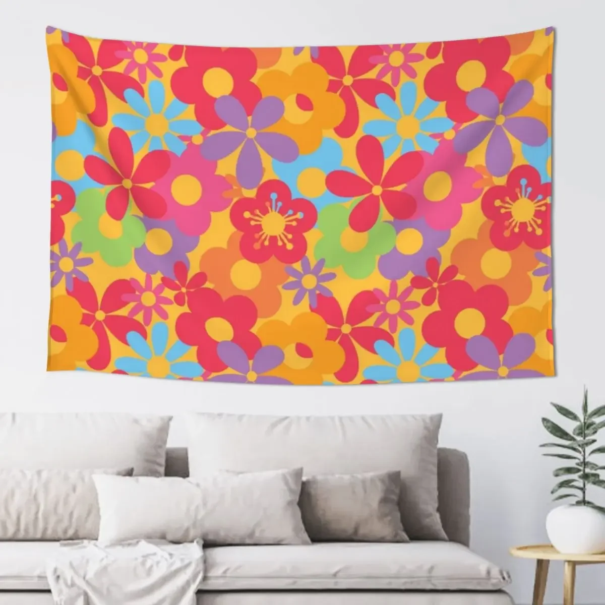 Colorful Flower Power Seamless Pattern Print Tapestry Room Decor Aesthetic Decor For Room Tapestry
Colorful Flower Power Seamless Pattern Print Tapestry Room Decor Aesthetic Decor For Room Tapestry