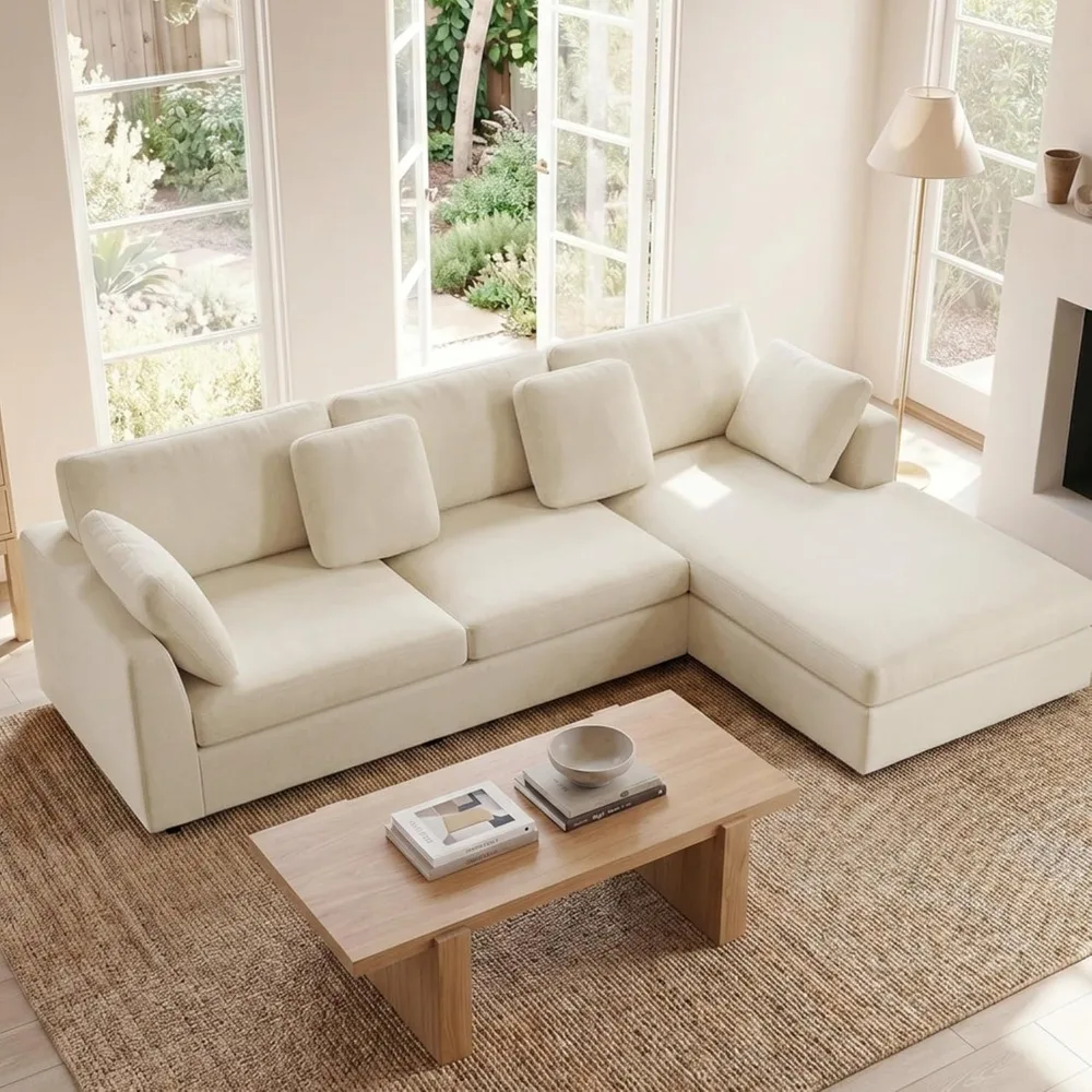 L Shaped Sectional Sofa, 108" Modern Corner Couch with Reversible Chaise, Cozy Upholstered Living Room Sofa, Customized
L Shaped Sectional Sofa, 108" Modern Corner Couch with Reversible Chaise, Cozy Upholstered Living Room Sofa, Customized