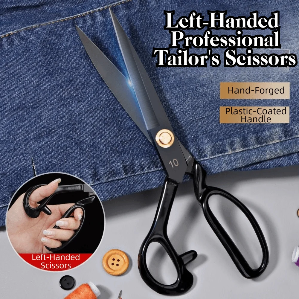 Professional 8-12inch Tailor Scissors Anti-Rust Black Leather Cutting Scissors Ergonomic Durable Sewing Shears Home Sewing
Professional 8-12inch Tailor Scissors Anti-Rust Black Leather Cutting Scissors Ergonomic Durable Sewing Shears Home Sewing