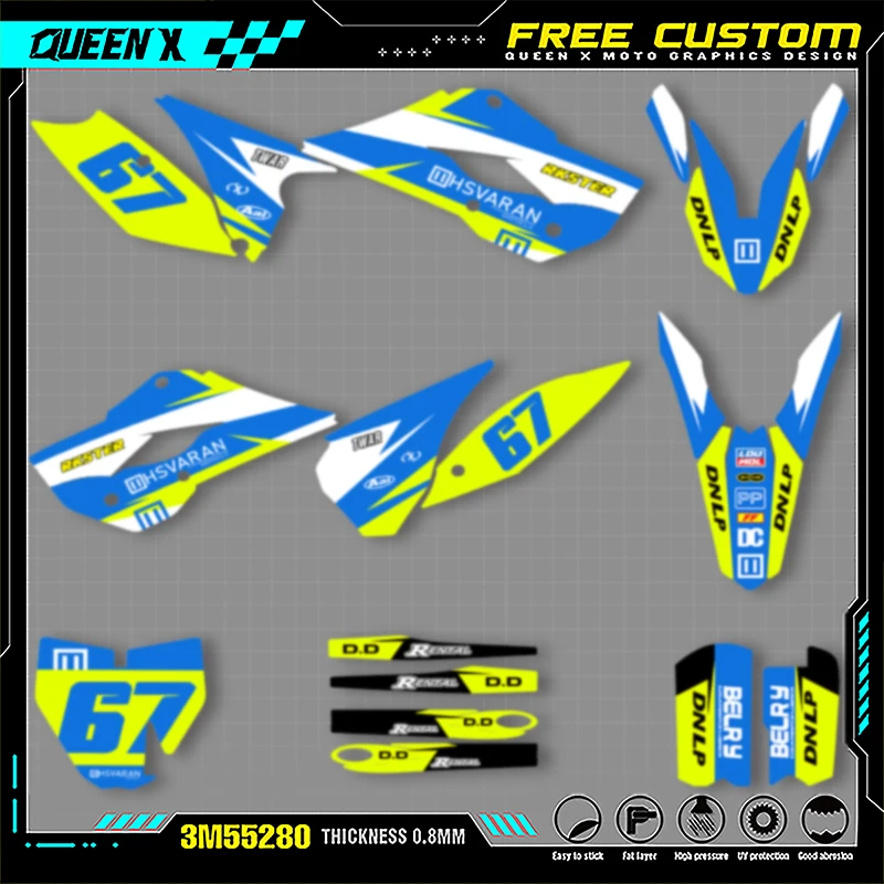 Queen X MOTOR For Husqvarna TC85 2014 2015 2016 2017 Custom Team Graphics Decal Stickers Kits 008
Queen X MOTOR For Husqvarna TC85 2014 2015 2016 2017 Custom Team Graphics Decal Stickers Kits 008