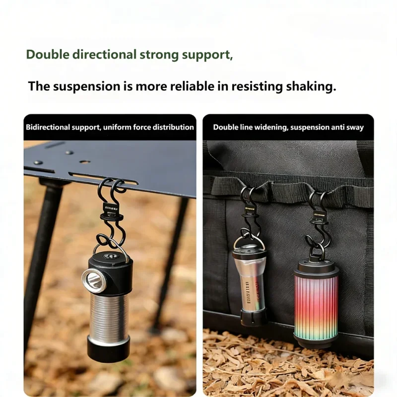  Outdoor Double Line 360 Degree Rotating S-shaped Hook Multi-functional Hook Metal Super Load-bearing Hook Camping Accessories
Outdoor Double Line 360 Degree Rotating S-shaped Hook Multi-functional Hook Metal Super Load-bearing Hook Camping Accessories