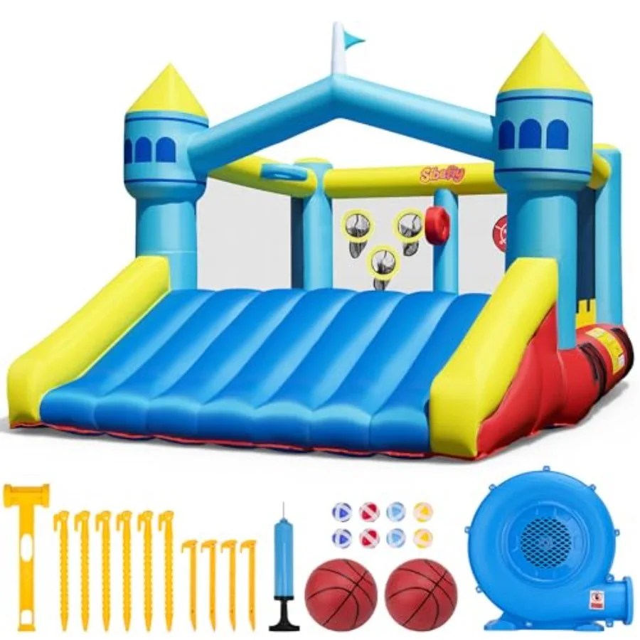 Bounce House, 6-in-1 Play Mode Inflatable Bounce House for,High Elasticity Bouncy House with 480W Blower, Bouncy Castle with Wi
Bounce House, 6-in-1 Play Mode Inflatable Bounce House for,High Elasticity Bouncy House with 480W Blower, Bouncy Castle with Wi