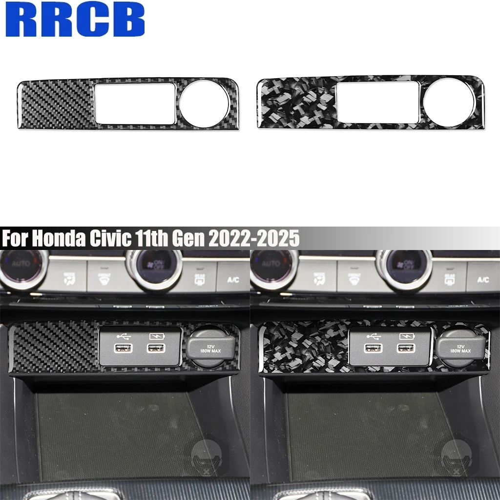 Carbon Fiber Car Accessories Center Console Charger Cover Stickers Interior Trim For Honda Civic 11th Gen 2022 2023 2024 2025
Carbon Fiber Car Accessories Center Console Charger Cover Stickers Interior Trim For Honda Civic 11th Gen 2022 2023 2024 2025