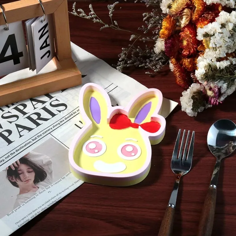 A Top Quality New DIY Mold Easter Cartoon Rabbit Tray Silicone Mold Plaster Cup Pad Mold Cross-border Exclusive Supply
A Top Quality New DIY Mold Easter Cartoon Rabbit Tray Silicone Mold Plaster Cup Pad Mold Cross-border Exclusive Supply