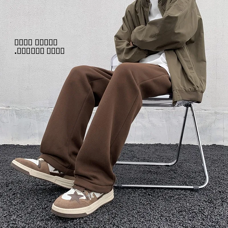 Retro American Fleece Lined Thickened Warm Casual Pants Men's Autumn Winter Straight Leg Long Trousers Winter Men's Pants
Retro American Fleece Lined Thickened Warm Casual Pants Men's Autumn Winter Straight Leg Long Trousers Winter Men's Pants