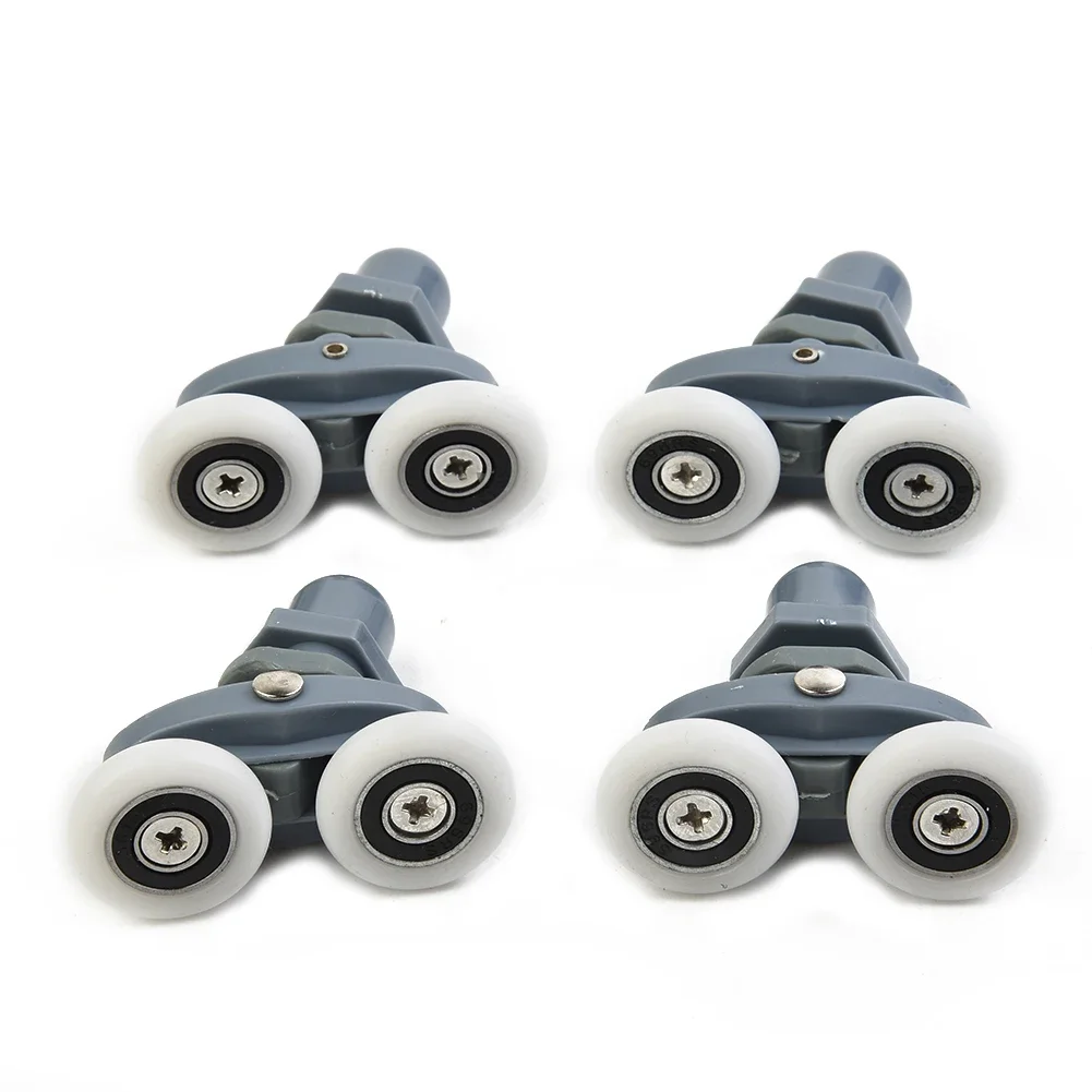 4 Twin Shower Door Rollers for Bottom Track Sliders Compatible with 19mm to 27mm Wheel Diameter and 4mm to 6mm Glass Thickness
4 Twin Shower Door Rollers for Bottom Track Sliders Compatible with 19mm to 27mm Wheel Diameter and 4mm to 6mm Glass Thickness