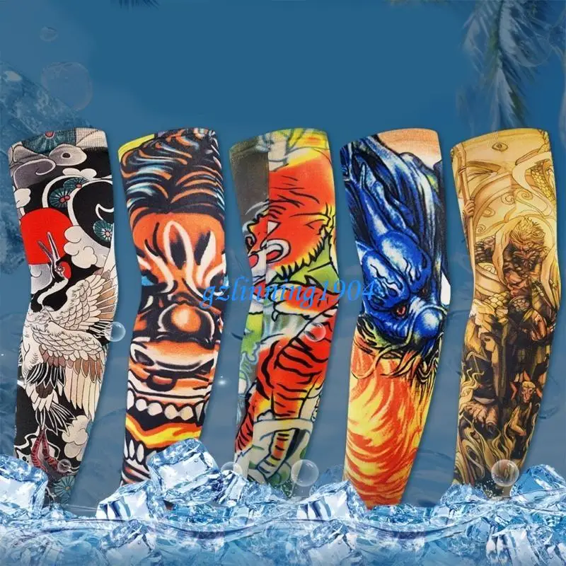 L5YD Cool Pattern Sleeves For Halloween And Fitness Enthusiasts Arm Cover for Driving
L5YD Cool Pattern Sleeves For Halloween And Fitness Enthusiasts Arm Cover for Driving