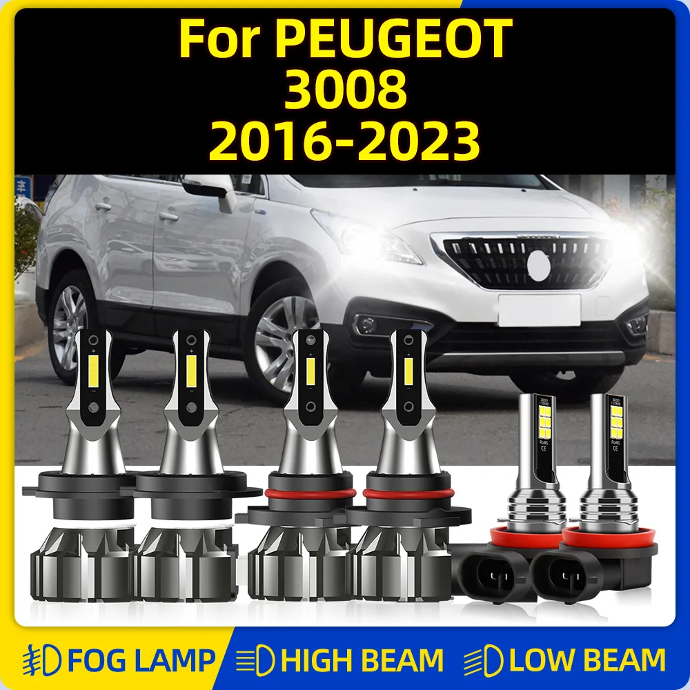 Turbo LED Headlight Bulbs 360W 60000LM Car Head Lamps 12V 6000K Fog Lights For PEUGEOT 3008 2016-2018 2019 2020 2021 2022 2023
Turbo LED Headlight Bulbs 360W 60000LM Car Head Lamps 12V 6000K Fog Lights For PEUGEOT 3008 2016-2018 2019 2020 2021 2022 2023