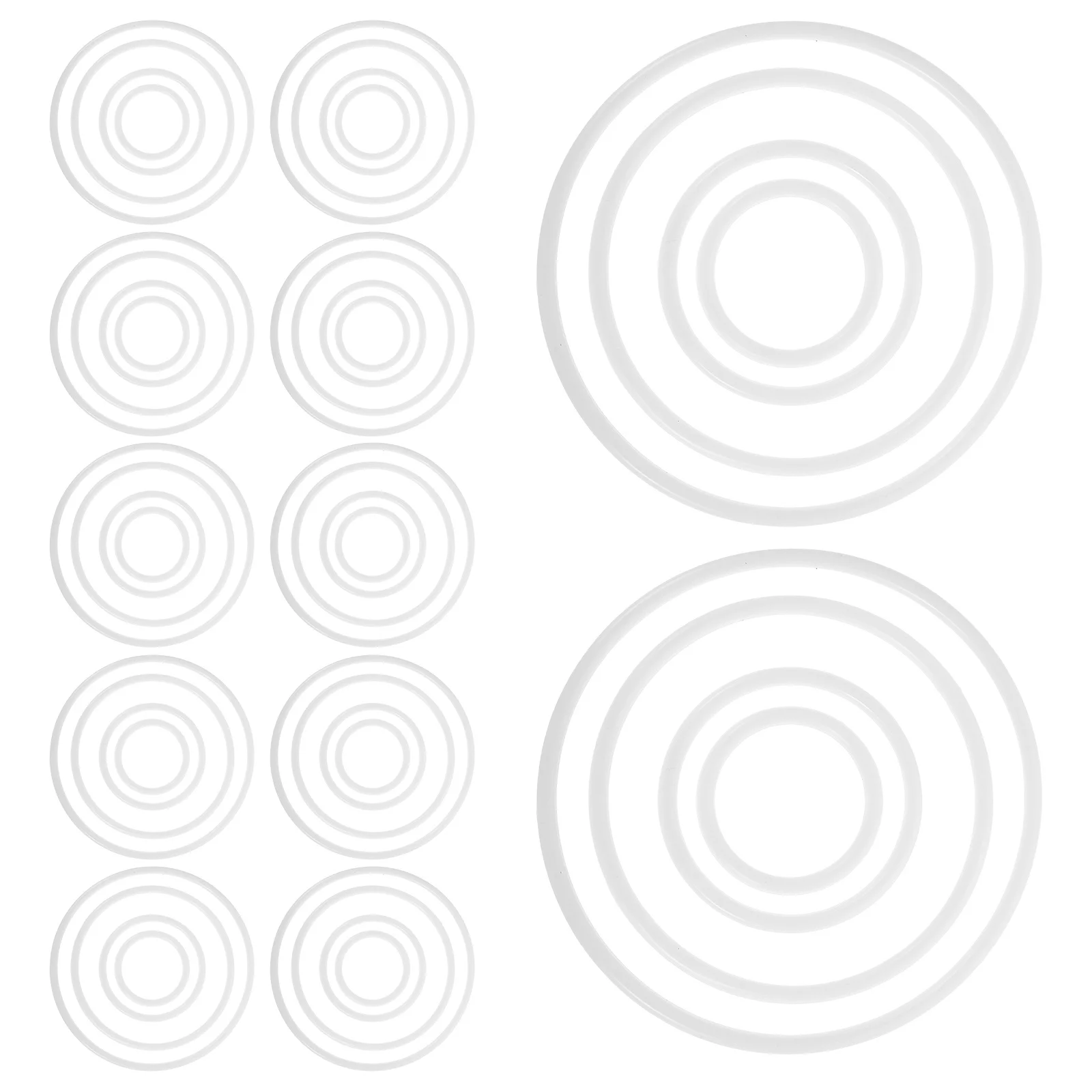 50Pcs Craft Hoop Rings Plastic Round Frames for DIY Wreaths Macrame Dream Catchers Wall Hanging Decor Fashion Accessories
50Pcs Craft Hoop Rings Plastic Round Frames for DIY Wreaths Macrame Dream Catchers Wall Hanging Decor Fashion Accessories