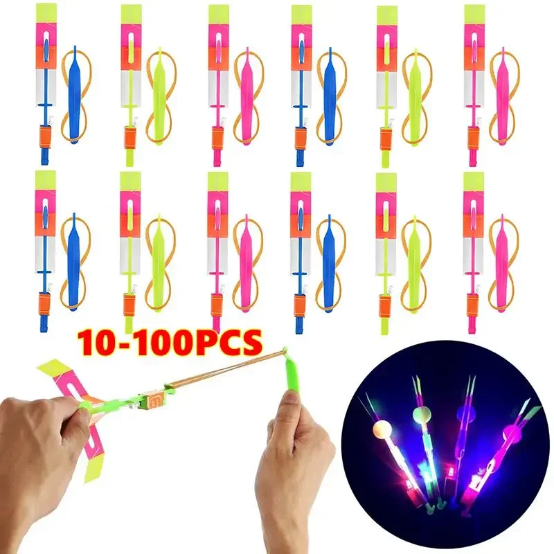 10-100PCS Kid Shining Rocket Flash LED Light Night Kids Luminous Slingshot Toys Shine Slingshot Elastic Helicopter Rotating Toys
10-100PCS Kid Shining Rocket Flash LED Light Night Kids Luminous Slingshot Toys Shine Slingshot Elastic Helicopter Rotating Toys
