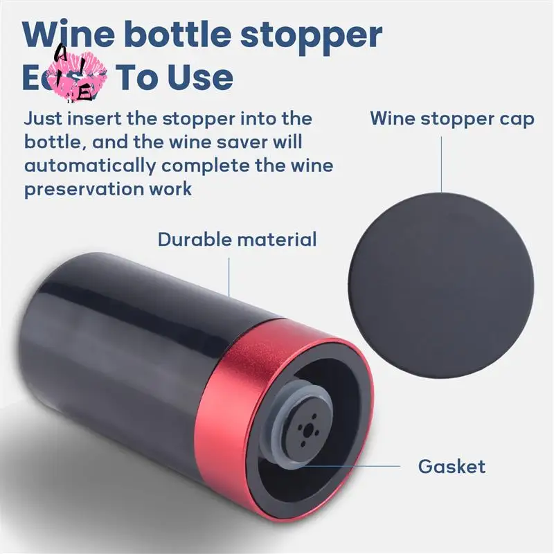A11E-Wine Stopper Vacuum,Electric Wine Bottle Stoppers,Reusable Wine Corks, Wine Preserver, Decorative Wine Saver Vacuum Plug
A11E-Wine Stopper Vacuum,Electric Wine Bottle Stoppers,Reusable Wine Corks, Wine Preserver, Decorative Wine Saver Vacuum Plug