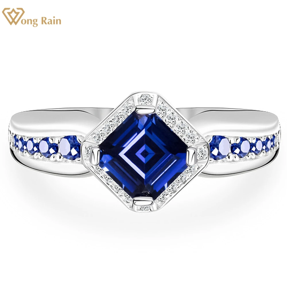 Wong Rain Vintage 100% 925 Sterling Silver 6*6 MM Sapphire High Carbon Diamond Gemstone Ring for Women Anniversary Gifts Jewelry
Wong Rain Vintage 100% 925 Sterling Silver 6*6 MM Sapphire High Carbon Diamond Gemstone Ring for Women Anniversary Gifts Jewelry