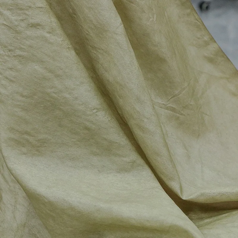12MM natural silk tussah dirt-dyed and stir-fried fabric artistic style clothing design
12MM natural silk tussah dirt-dyed and stir-fried fabric artistic style clothing design