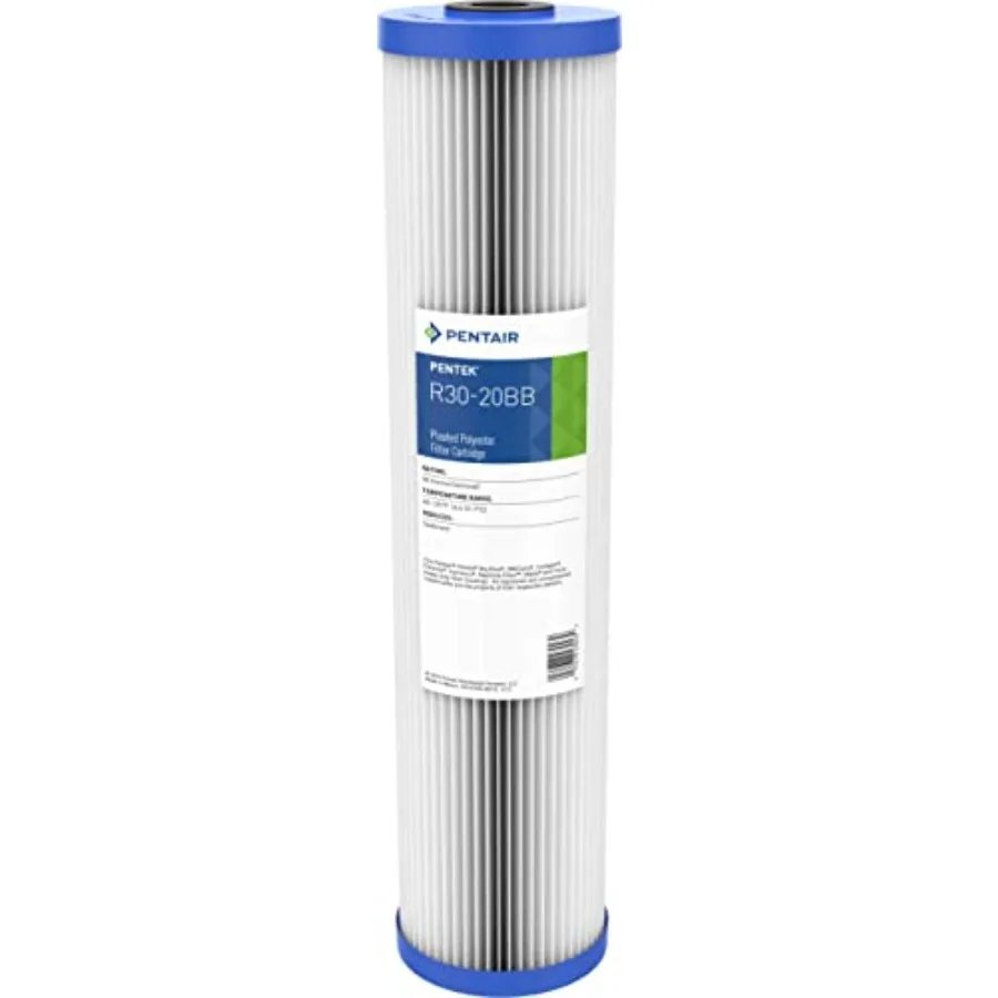 Pentair R30-20BB Big Blue Sediment Water Filter Whole House Pleated Polyester Filter Cartridge 20" x 4.5" 30 Micron White
Pentair R30-20BB Big Blue Sediment Water Filter Whole House Pleated Polyester Filter Cartridge 20" x 4.5" 30 Micron White