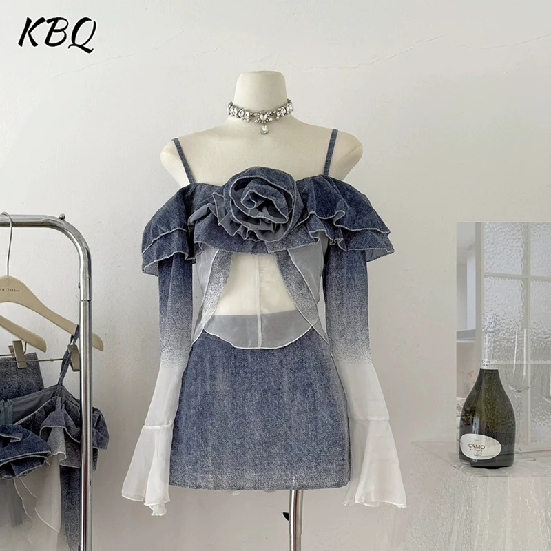 KBQ Дизайнерский комплект для женщин Квадратный воротник с открытыми плечами и рукавами Складки Градиентный топ на бретельках с высокой талией Мини-юбка Шикарный женский комплект
KBQ Дизайнерский комплект для женщин Квадратный воротник с открытыми плечами и рукавами Складки Градиентный топ на бретельках с высокой талией Мини-юбка Шикарный женский комплект