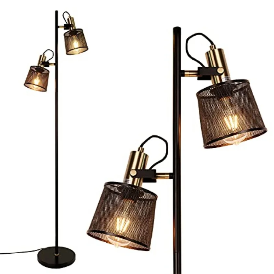 2-Way Industrial Retro Iron Metal Mesh Floor Lamps with Adjustable Switch Plug-in for Living Room Bedroom Office
2-Way Industrial Retro Iron Metal Mesh Floor Lamps with Adjustable Switch Plug-in for Living Room Bedroom Office