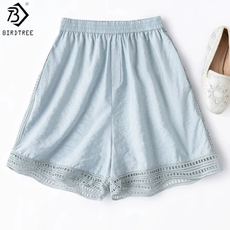 Birdtree, 78% Silk 22% Nylon Crochet Shorts, Women's Dry Silk Short Pants, Elastic Waist Pocket Pant, 2026 Summer New P64906JF
Birdtree, 78% Silk 22% Nylon Crochet Shorts, Women's Dry Silk Short Pants, Elastic Waist Pocket Pant, 2026 Summer New P64906JF