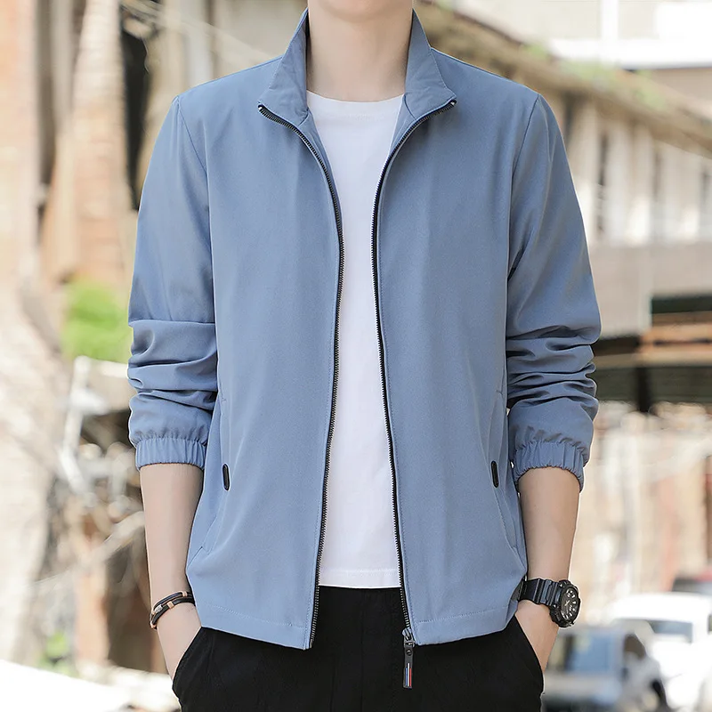 Hot Sale Stand Collar Men Casual Jacket Quality Fashion Zipper Male Clothes Solid Color Windproof Overcoat for Men Spring Autumn
Hot Sale Stand Collar Men Casual Jacket Quality Fashion Zipper Male Clothes Solid Color Windproof Overcoat for Men Spring Autumn