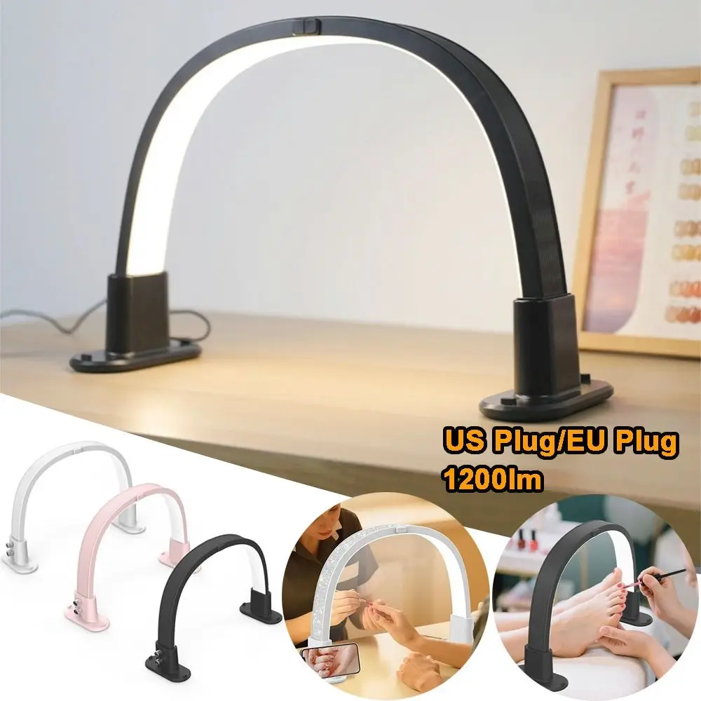 Stepless Dimming Desktop Nail Lamp U-Shaped Design with Phone Stand Fill Light Tricolor Dimming Beauty Salon Lamp
Stepless Dimming Desktop Nail Lamp U-Shaped Design with Phone Stand Fill Light Tricolor Dimming Beauty Salon Lamp