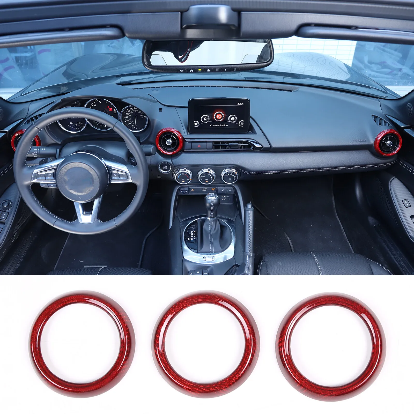 Dry Carbon Fiber Car Dashboard Air Condition Outlet Ring Cover For Fiat 124 Abarth 124 2016-2024 Air-Con Vent Decorative Trim
Dry Carbon Fiber Car Dashboard Air Condition Outlet Ring Cover For Fiat 124 Abarth 124 2016-2024 Air-Con Vent Decorative Trim