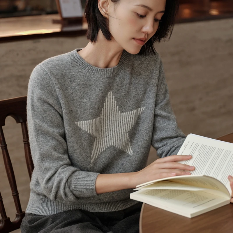 High-End Cashmere Sweater for Women Thickened Base Layer Inner Wear Autumn Winter New Style 100 Pure Mountain Cashmere Knitwear
High-End Cashmere Sweater for Women Thickened Base Layer Inner Wear Autumn Winter New Style 100 Pure Mountain Cashmere Knitwear