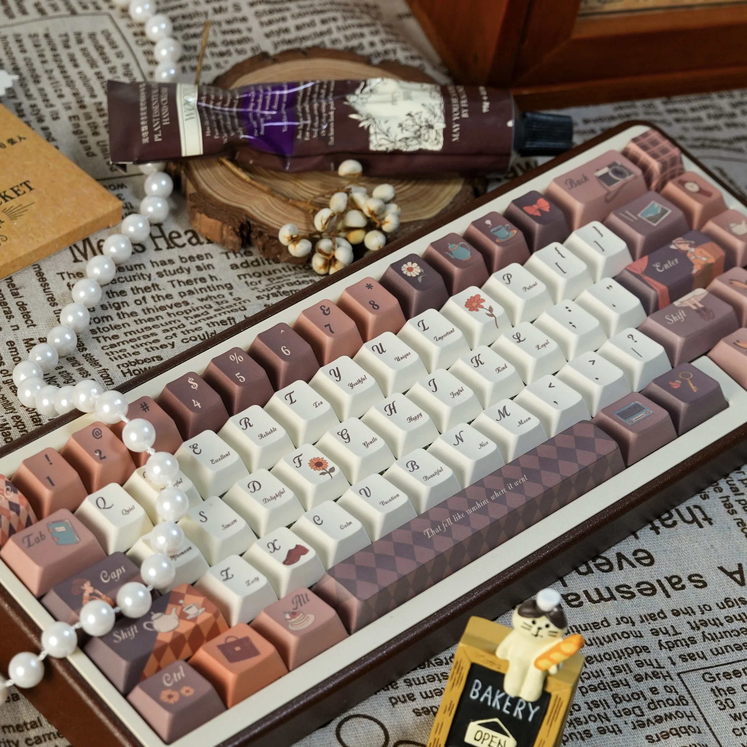Послеобеденный колпачок Cherry Classic Retro Brown Pbt 130/142 клавиш Термосублимация 7U/2,25U/2,75U Клавиатура с макетом Алисы
Послеобеденный колпачок Cherry Classic Retro Brown Pbt 130/142 клавиш Термосублимация 7U/2,25U/2,75U Клавиатура с макетом Алисы