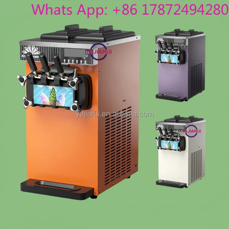 Automatic 3-Flavor Soft Serve Ice Cream Machine, Commercial Ice Cream Maker for Business & Ice Cream Truck
Automatic 3-Flavor Soft Serve Ice Cream Machine, Commercial Ice Cream Maker for Business & Ice Cream Truck