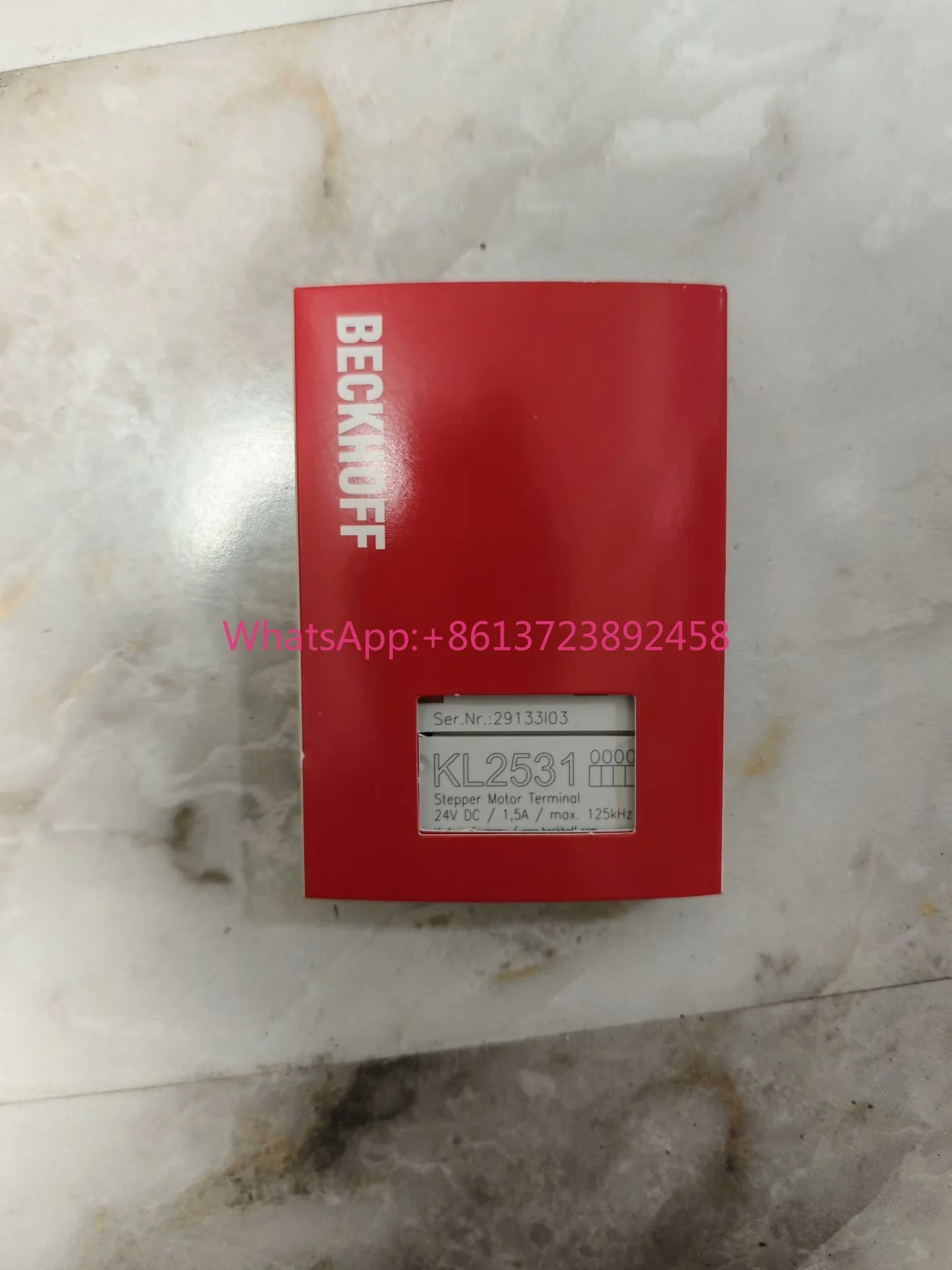 Beckhoff KL2531 stepper motor end point, 24V DC, 1.5A
Beckhoff KL2531 stepper motor end point, 24V DC, 1.5A