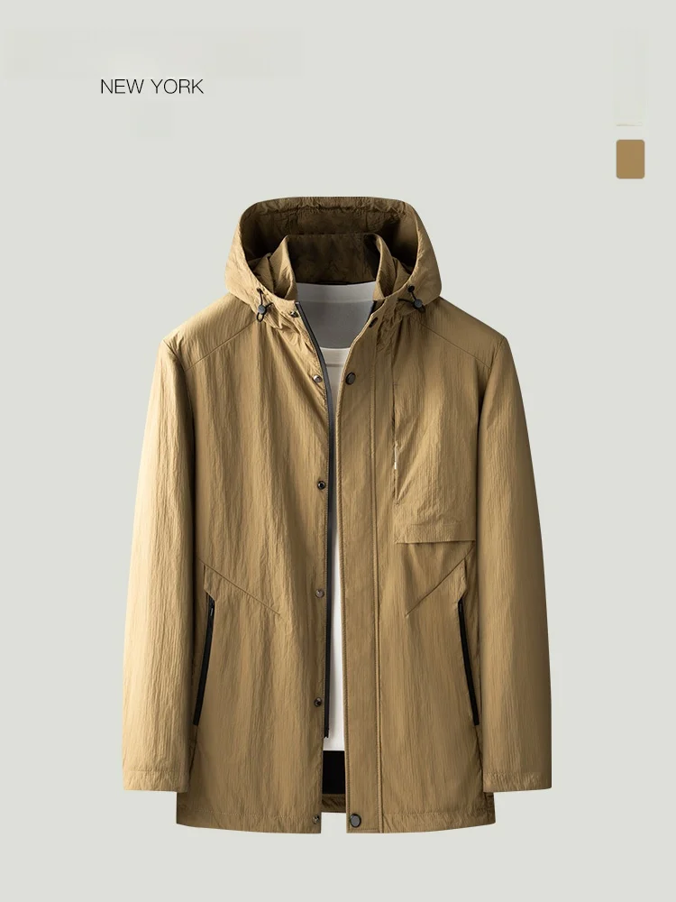 Men's Mid-Length Hooded Jaet THOM BEAUN Casual Autumn Winter New Sle round Collar Other/Other Pattern Other/Other Design
Men's Mid-Length Hooded Jaet THOM BEAUN Casual Autumn Winter New Sle round Collar Other/Other Pattern Other/Other Design