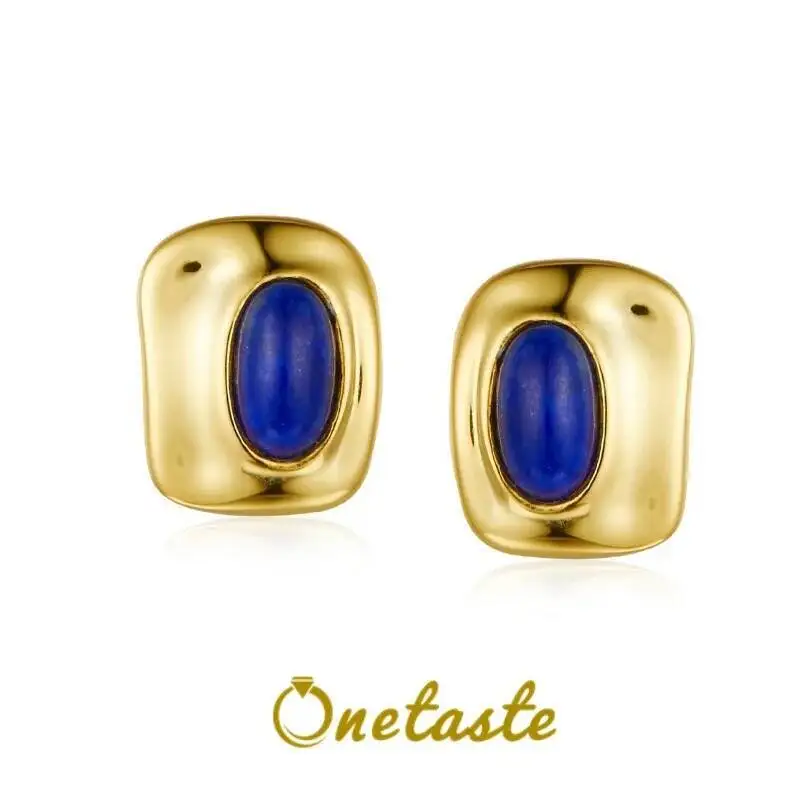 Lapis Lazuli 925 Sterling Silver Gold Plated Oblong Small Stud Earrings For Women Clearance Limited Stock First Come First Get
Lapis Lazuli 925 Sterling Silver Gold Plated Oblong Small Stud Earrings For Women Clearance Limited Stock First Come First Get