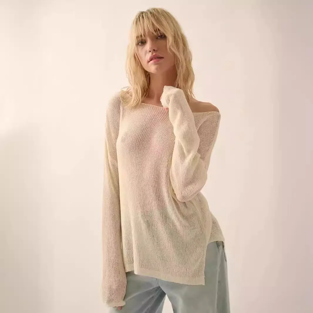 2024 Spring And Summer New Loose Hooded Women's Round Neck Knitted Thin Long Sleeve Top Versatile Base Shirt
2024 Spring And Summer New Loose Hooded Women's Round Neck Knitted Thin Long Sleeve Top Versatile Base Shirt
