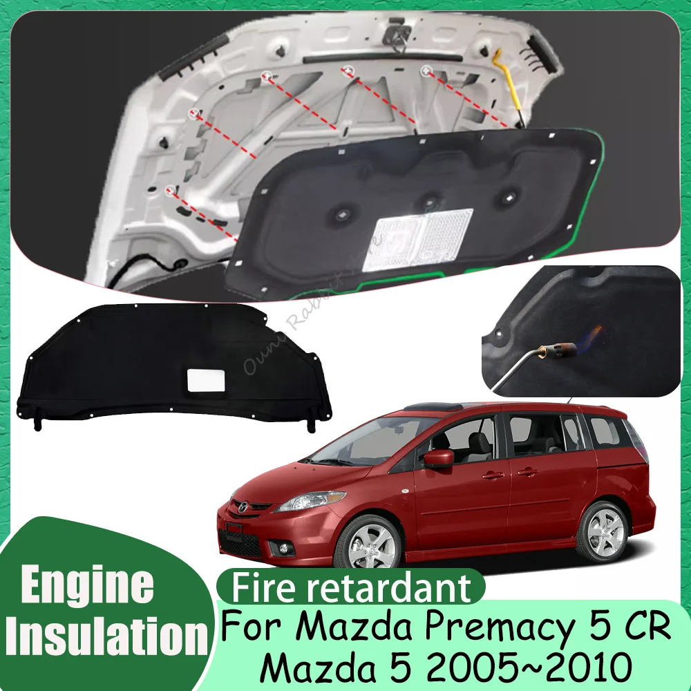 For Mazda 5 Mazda Premacy 5 CR 2005~2010 2006 Car Hood Thermal lining Engine Soundproof Cotton Insulation Mat Cover Accessories
For Mazda 5 Mazda Premacy 5 CR 2005~2010 2006 Car Hood Thermal lining Engine Soundproof Cotton Insulation Mat Cover Accessories