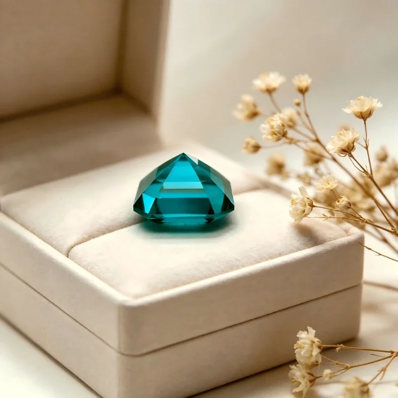 Paraiba Asscher Shape Artificial Gemstone Neon Blue Color Available Certificate Factory Wholesale Price
Paraiba Asscher Shape Artificial Gemstone Neon Blue Color Available Certificate Factory Wholesale Price
