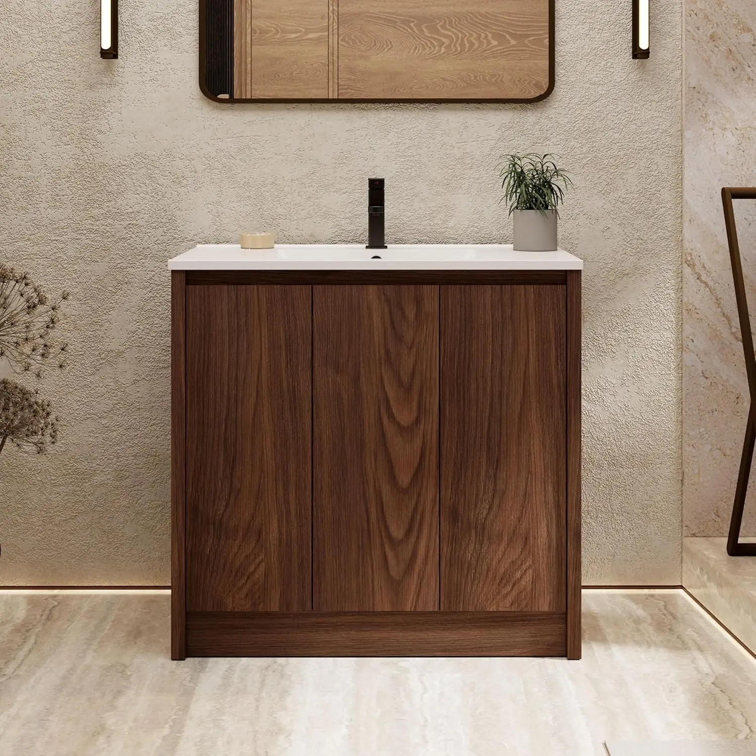 36" Bathroom Vanities with Sink Combo, Modern Freestanding Cabinet with Undermount White Basin, Soft Closing Doors,, Custom
36" Bathroom Vanities with Sink Combo, Modern Freestanding Cabinet with Undermount White Basin, Soft Closing Doors,, Custom