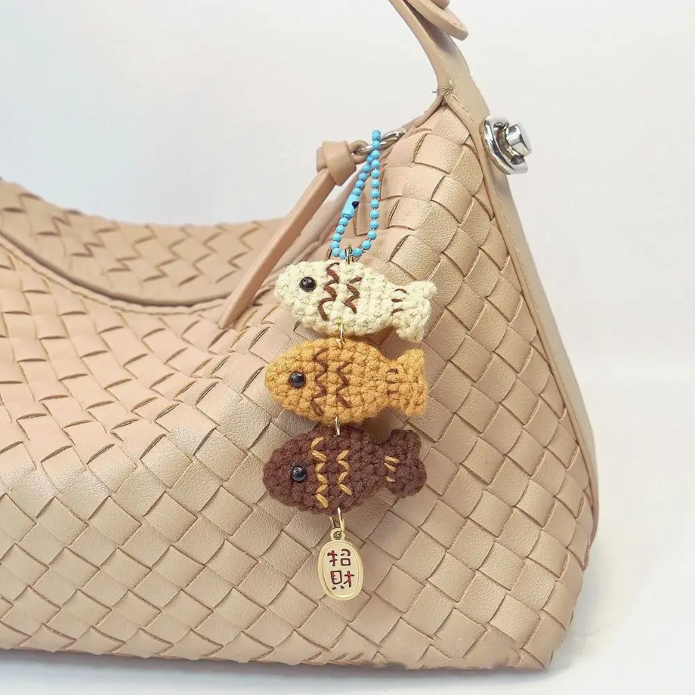 Cartoon Handmade Cat Fish Keychain Weaving Yarn Car Keychain Charm Crochet Mobile Phone Accessories Girl 
Cartoon Handmade Cat Fish Keychain Weaving Yarn Car Keychain Charm Crochet Mobile Phone Accessories Girl