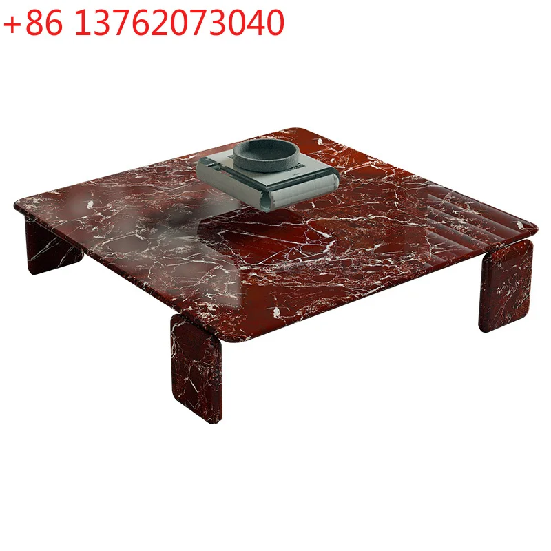 Ziluo red marble round coffee table combination light luxury stone edge table
Ziluo red marble round coffee table combination light luxury stone edge table