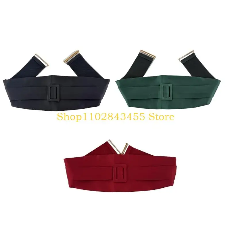 49MC Wide Elastic Waistbelt For Women Decorative Corset Belt Adjustable Fabric Waist Cincher For Sweater Dress Outfit
49MC Wide Elastic Waistbelt For Women Decorative Corset Belt Adjustable Fabric Waist Cincher For Sweater Dress Outfit