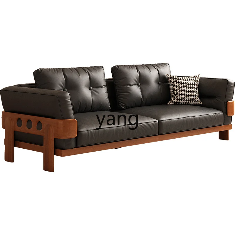 LH solid wood leather art small apartment medieval black three-person straight row sofa
LH solid wood leather art small apartment medieval black three-person straight row sofa