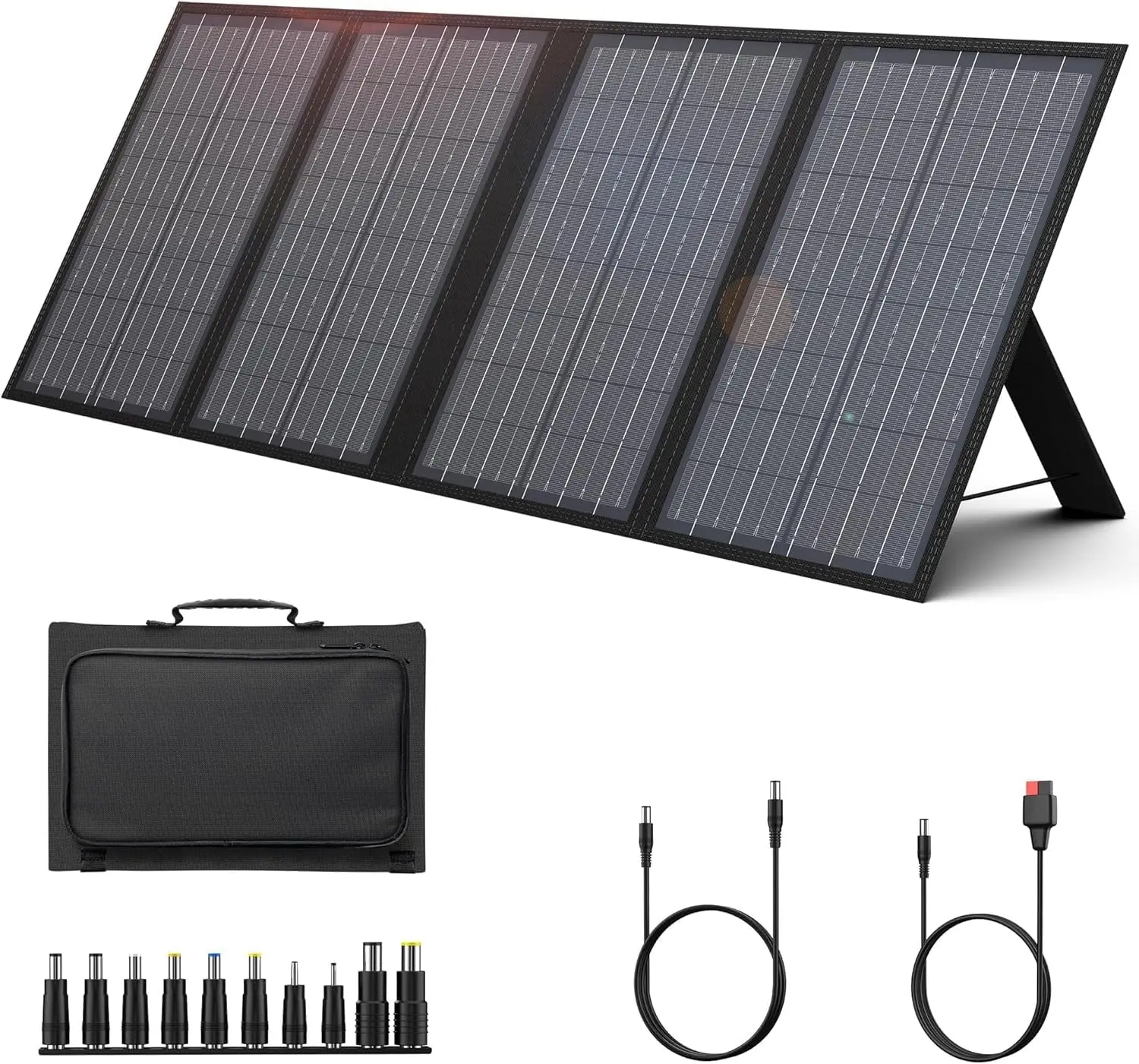 60W Foldable Solar Panel Charger with 18V DC Output for Portable Power Stations, Ideal for Outdoor Camping Van RV Trips
60W Foldable Solar Panel Charger with 18V DC Output for Portable Power Stations, Ideal for Outdoor Camping Van RV Trips